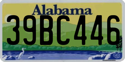 AL license plate 39BC446