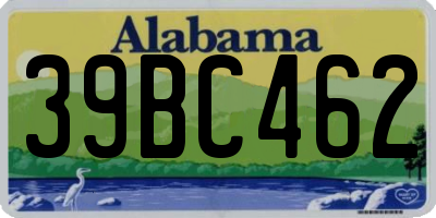 AL license plate 39BC462