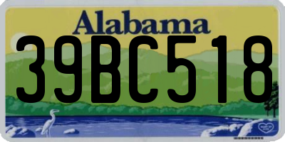 AL license plate 39BC518