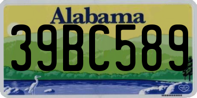 AL license plate 39BC589