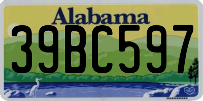 AL license plate 39BC597