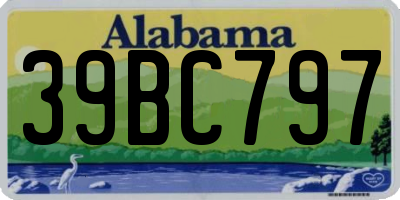 AL license plate 39BC797