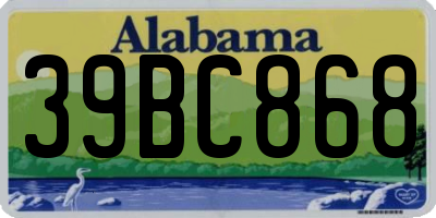 AL license plate 39BC868