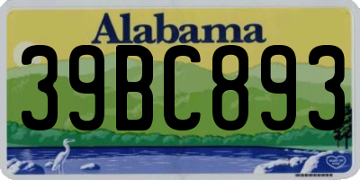 AL license plate 39BC893