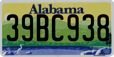 AL license plate 39BC938