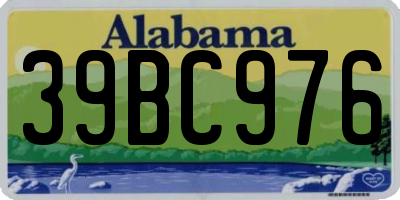 AL license plate 39BC976