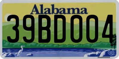AL license plate 39BD004
