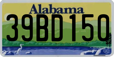 AL license plate 39BD150