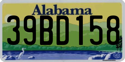 AL license plate 39BD158