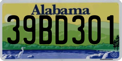 AL license plate 39BD301