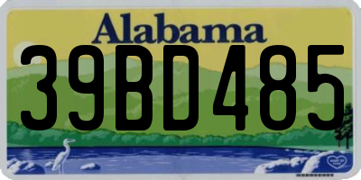 AL license plate 39BD485