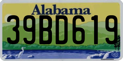 AL license plate 39BD619