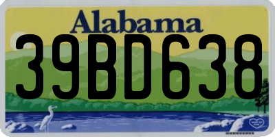 AL license plate 39BD638