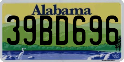 AL license plate 39BD696
