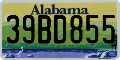 AL license plate 39BD855