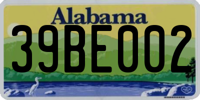 AL license plate 39BE002
