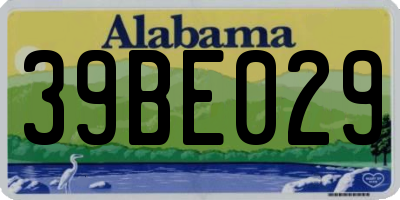 AL license plate 39BE029