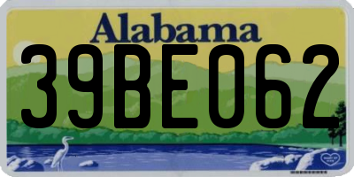 AL license plate 39BE062