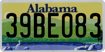 AL license plate 39BE083