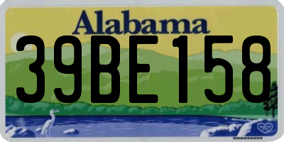 AL license plate 39BE158