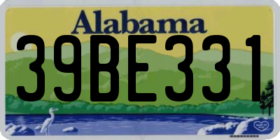 AL license plate 39BE331