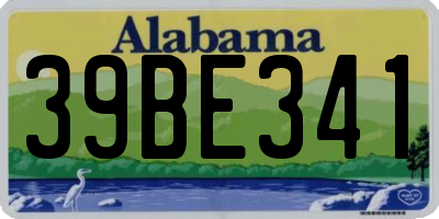AL license plate 39BE341