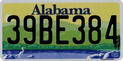 AL license plate 39BE384
