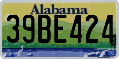 AL license plate 39BE424