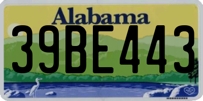 AL license plate 39BE443