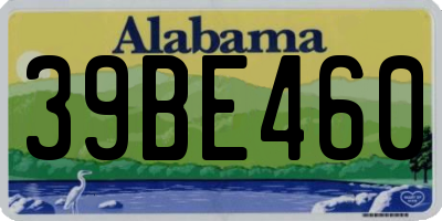 AL license plate 39BE460