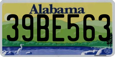 AL license plate 39BE563