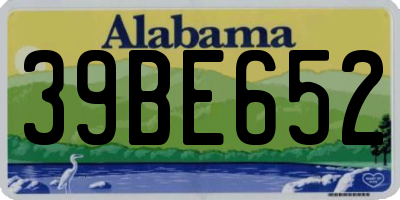 AL license plate 39BE652
