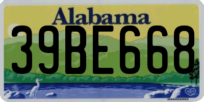 AL license plate 39BE668