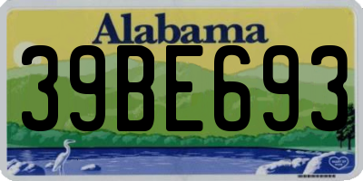 AL license plate 39BE693