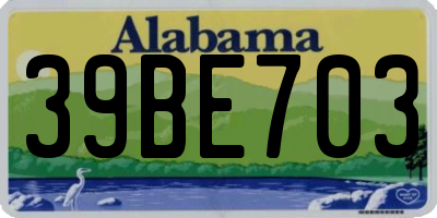 AL license plate 39BE703