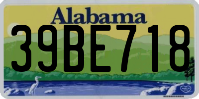 AL license plate 39BE718