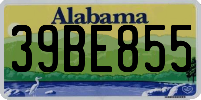 AL license plate 39BE855