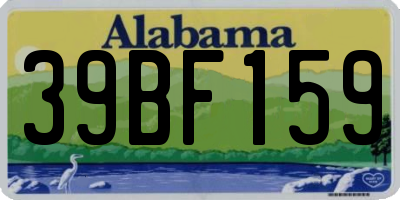 AL license plate 39BF159