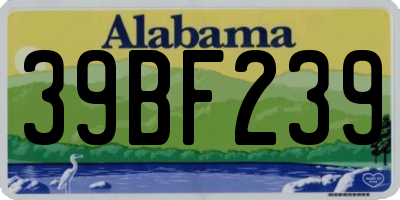 AL license plate 39BF239