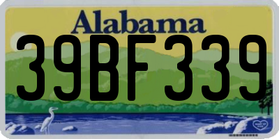 AL license plate 39BF339