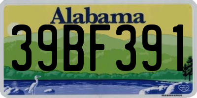 AL license plate 39BF391