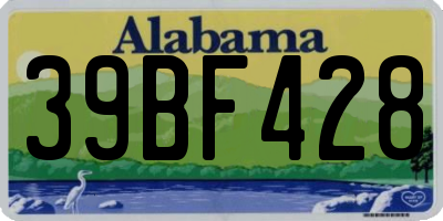 AL license plate 39BF428