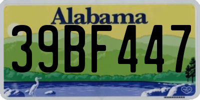 AL license plate 39BF447