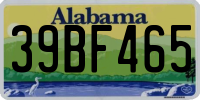 AL license plate 39BF465