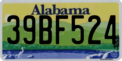 AL license plate 39BF524