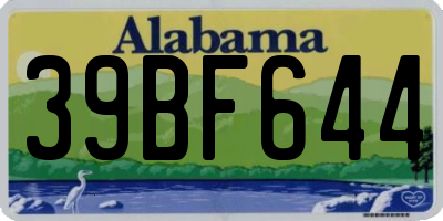 AL license plate 39BF644
