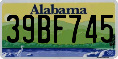 AL license plate 39BF745