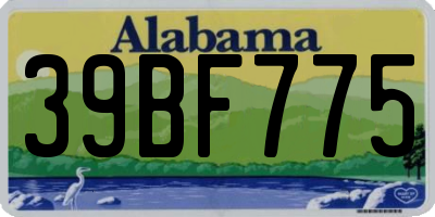 AL license plate 39BF775