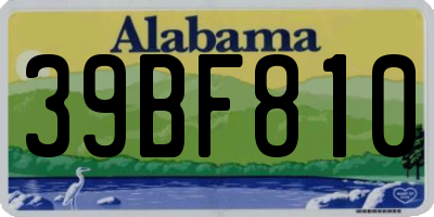 AL license plate 39BF810