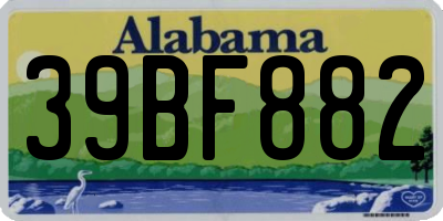 AL license plate 39BF882